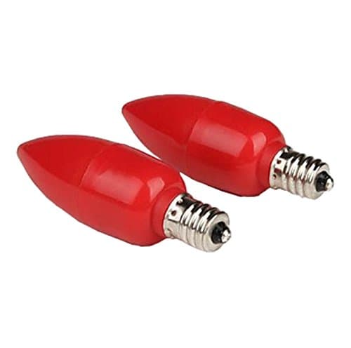 Ledhill E12 0.3W 1-LED 15LM Red Light Candle Lamp Bulb (2-Pack, 110-220V)
