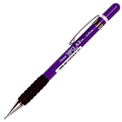 Pentel 120 A3dx A315-0.5mm Automatic Mechanical Pencil for Drafting Rubber Grip (Purple)