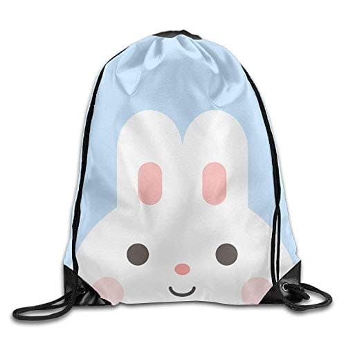 OQUYCZ Cartoon Rabbit Blue Drawstring Backpack Rucksack Shoulder Bags Training Gym Sack for Man and Women
