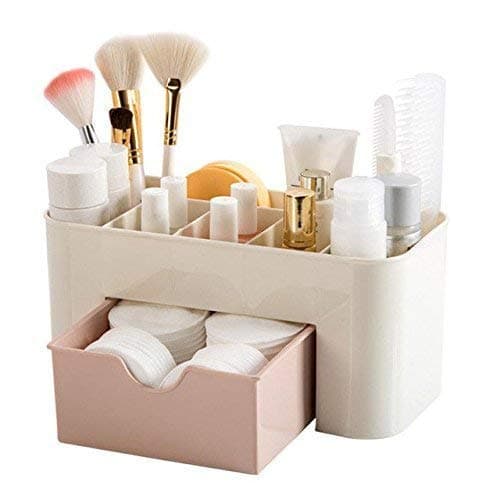 WORBAX Generic Plastic Mini Makeup Cosmetic Beauty Storage Box Organizer (Assorted Colour - 1 Pc)
