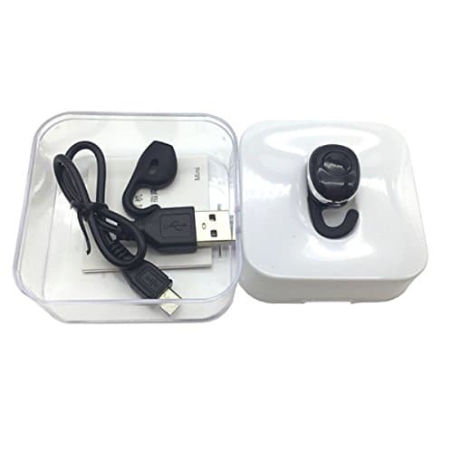 Earphone Mini Bluetooth Wireless Mini 8 in ear Earpiece Cordless Hands free Headphone Blutooth Stereo Auriculares Earbuds Headset Phone For Apple iPhone For Samsung (Black)