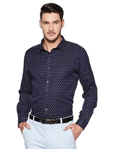 Next Look Men's Plain Regular Fit Formal Shirt