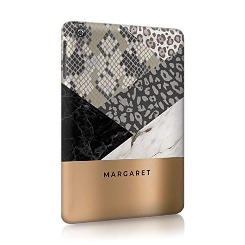 Personalised iPad 2/3/4 Tirita Case Hard Cover PRINTED GLITTER, NO REAL GLITTER Animal Print Snake Rose Gold Leopard Skin Custom Initials Name