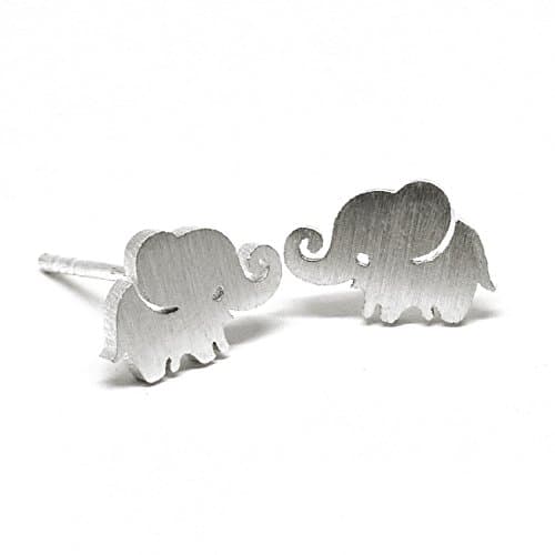 Pippoko Jewelry 925 silver Tiny Elephant Stud Earrings_New