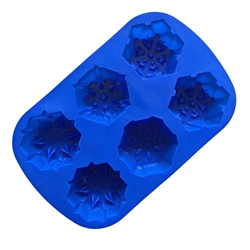 Igoolee Snowflake Silicone Soap Molds | 6-Hole Baking Cake Mold Bakeware for Family, Friends Party