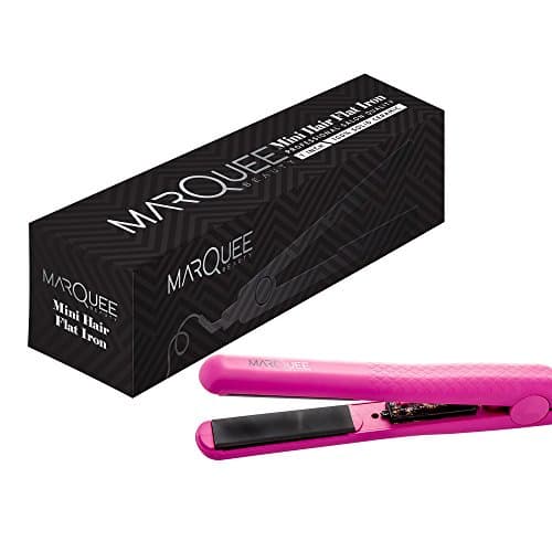 Premium Mini Marquee Flat Iron – Great For Traveling, Quick Touch Ups, And Gifts – Straightens Your Hair Quickly When You’re On The Run