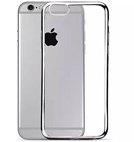 black chrome SquidCam Bumper case - Iphone 6 6s TPU slim case - minimalist simple, durable and protective (black chrome)