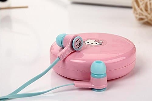 Hello Kitty headphone earbuds with macaroon carrying case