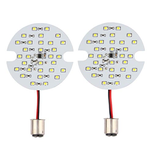 PROAUTO 2x 12 Volt Bulb Front Turn Signal Light Bulbs 1157 BAY15D Yellow LED Rear Turn Signal Light Panel for Harley Touring