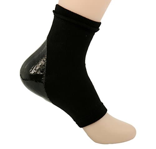 WEST STUDIO Reusable Moisturizing Cracked Heel Socks for Fast Pain Relief from Cracking Feet,Free Size for All Age Group 1 Pair (Black)