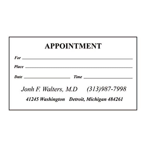 Design Your Own 500 Appointment Cards