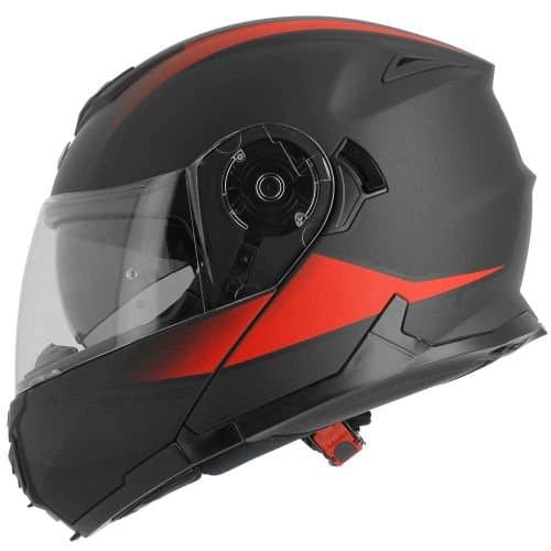Astone rt1200 Adjustable Helmet Vanguard black matt red, size medium