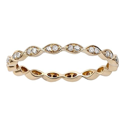 10k Yellow Gold Stackable Eternity Diamond Wedding Band (1/4 cttw, I-J Color, I2-I3 Clarity)