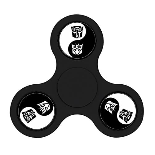 Transformers Logo (Black) Hand Spinner EDC Fidget Toy With Highly Speed Finger Tri-Spinner Relief Safety Toys for Focus, Kids & Adults