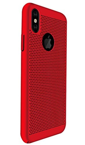 OOKOO iPhone X Case, Cooling Holes & Ultra-Thin Design Cover for iPhone 10 - Red