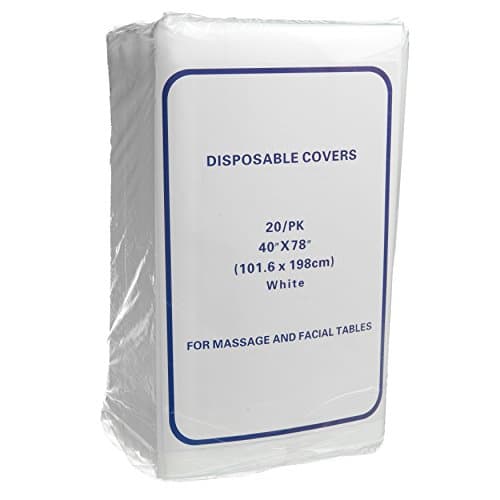 Disposable Non-Woven Exam Bed Covers, 20 Sheets, 40 Inches x 78 Inches
