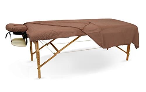 Flannel Sheet Set for Massage Tables (1 Set, Chocolate)