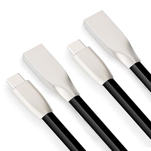 USB Type C Cable, Charging Rhombus Zinc Alloy USB 2.0 Cable Cord USB C-USB A Sync Data Charger for Type-C Interface Device (Type-C Cable 2Pcs)