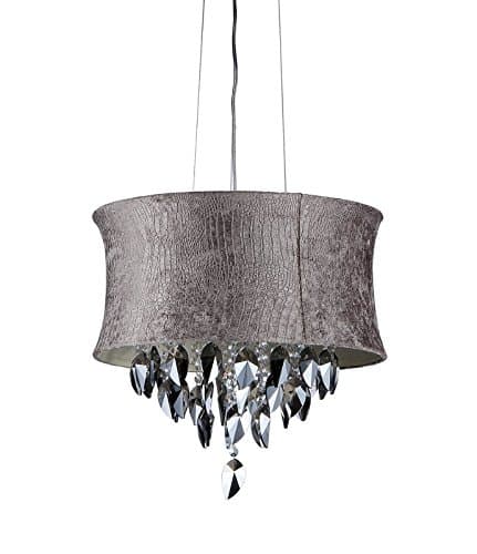 chrome-finished Gator 4-Light Drum Chandelier