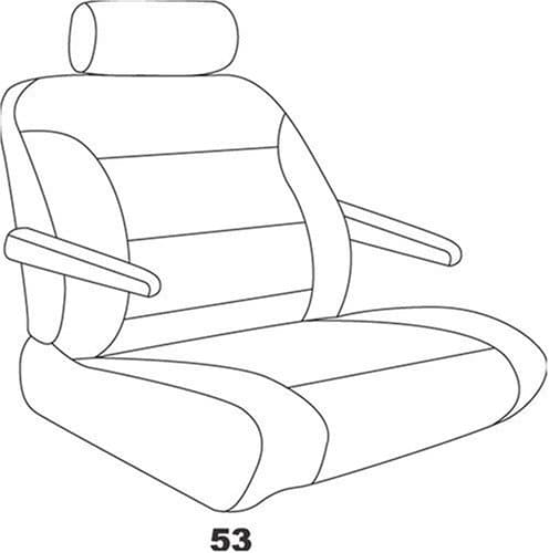 Saddleman Custom Made Front/Rear Bucket Seat Covers - MicroSuede Fabric (Tan)