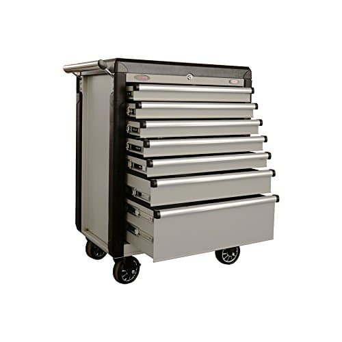 7 Drawer Tool Chest Rolling Cabinet with 175 Pieces Compelet Quality Tool Sets 30×21.3×35.3 Inches Silver