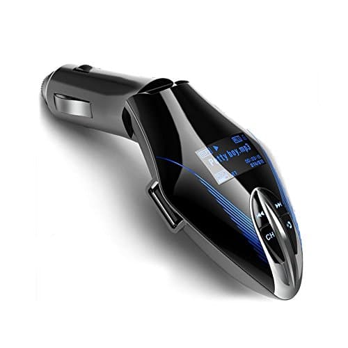 CooleedTEK Wireless In-Car MP3 Bluetooth FM Transmitter Radio Adapter Car Kit with LCD Display Screen and USB Car Charger