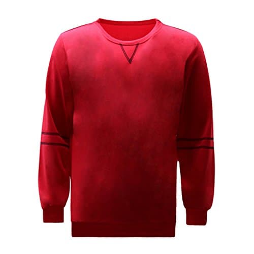 Arichtops Round Neck Stitching Mens Sweatshirt Pullover Loose Soprt Sweater Male Running Training Outdoor Wear Tracksuit Top