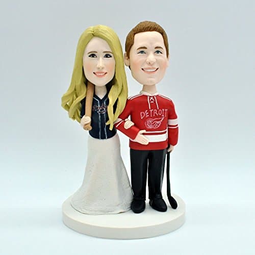 Wedding Bee DIY Baseball Wedding Cake Topper,Custom Cake Topper,Custom Bobbleheads,Cake Topper For Wedding,Look Like You Figurines
