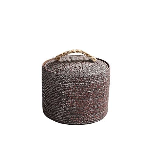Coarse pottery tea caddy Handmade ceramic tea caddy Pu'er tea caddy Kung Fu Tea