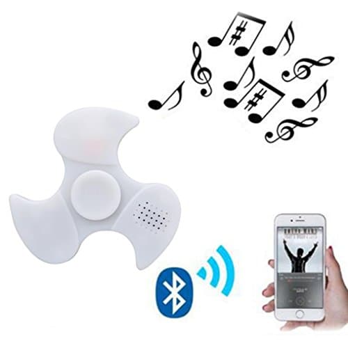 Lfaba Bluetooth Speaker LED Light Anti Stress Hand Fidget EDC Hand Spinner Gyro Toy (White)