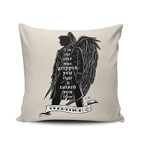 ZeDae Decorative Perdition Supernatural Square Pillowcases Funny Personalized Throw Pillow Covers Cases 20x20 Inches One Sided