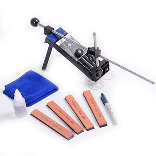 Professional Knife Sharpener Kitchen Fix Fixed Angle Sharpening System +Stone
