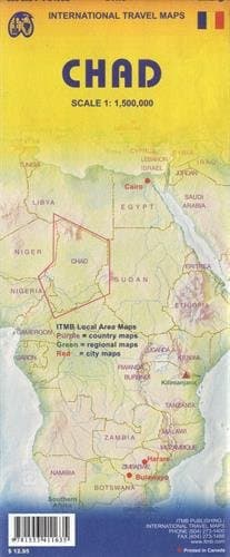 Chad 1:1,500,000 Travel Map ***
