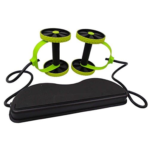 quad77 New Sport Core Double AB Roller Exercise Equipment,Professional Ab Wheel Roller Supports,Abdominal Workout Machine