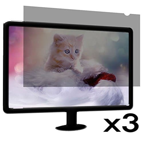 (3in1 Pack) 20" W Privacy Screen Protection Filter for LCD Monitor 20 inch Widescreen 16:9 Ratio (V200160903)