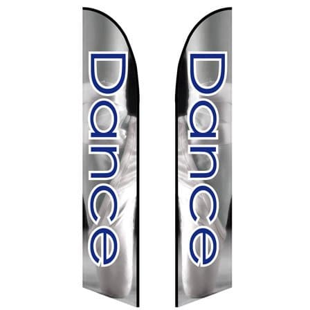 10ft Feather Banner - Dance Class (Double-Sided, Poles and Spike Base Included) - Style 3