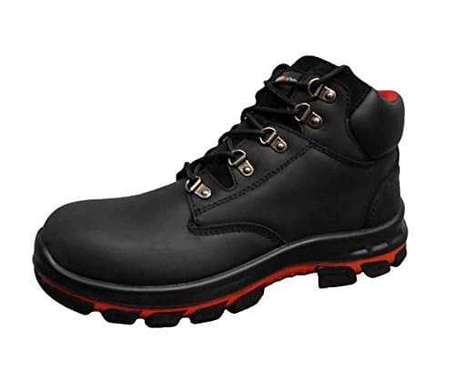 Warrior Workwear 0118MMB45/6 Waxy Full Grain Boot, Size 6, Black