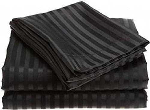 Bella kline Bedding 1800 Series 4 pc Bed Sheet Set with Matching Pillowcases Hypoallergenic, 1 Soft Silky Luxurious Feel, Fitted and Flat Sheets Lifetime Satisfaction GAURANTEED - Full Size, Black