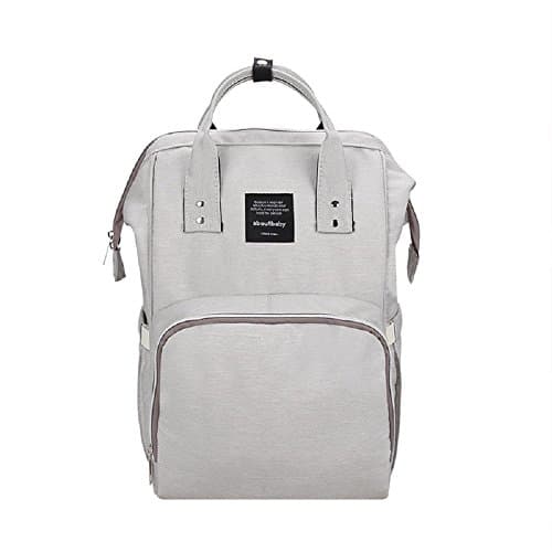 Multi-functional Anti-theft Mummy Diaper Handbag Large Capacity Maternal and Infant Backpack (Gray)