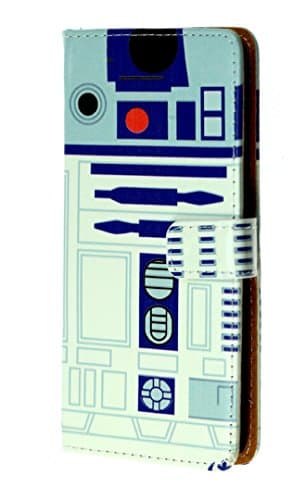 Galaxy S7 Edge Wallet Case, CASEVEREST R2D2 Astromech Droid Robot Pattern PU Leather Slim Book Wallet Case with Cash Card Slots Card Flip Cover & Kickstand Folio Cover Galaxy S7 Edge, Star Wars R2D2