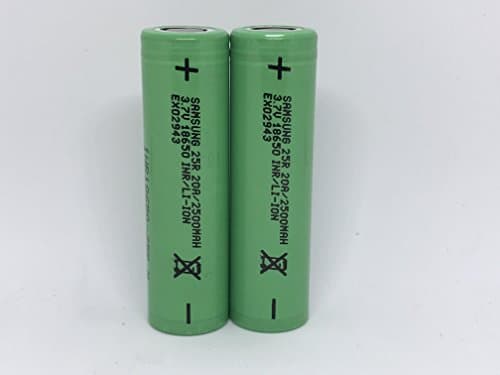 Samsung 25R 20A 2500mAh Battery Includes Storage Case - COMPLIANT VERSION (2 Batteries)