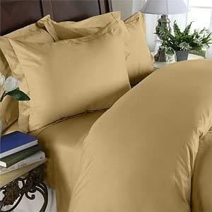 Elegance Linen ® Wrinkle Resistant - 1200 Thread Count Luxurious Silky Soft 4 pc Sheet set, Deep Pocket Up to 16" - All Size and Colors , Queen, Gold