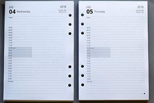 Mid- Year A5 Appointment Day per Page Refills 2019-2020 | Custom Start Month (A5 - Starting September (2019)) …