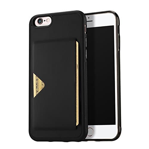 iPhone 6s Case, LinChuan Slim PU Leather Wallet Case with Card Holder for iPhone 6/6s - (Black)