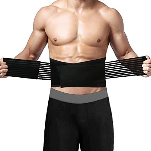 Back Brace Waist Support Protector Trimmer, We2U Weightlifting Lumbar Support Belt for Lower Back Pain, Adjustable Compression Straps,Supportive and Comfortable,Prevent and Relieve Back Pain M 23-28in