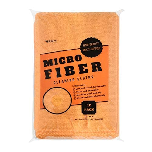 RGM Multipurpose Microfiber Cleaning Cloths (12 Pack). Wiping Microfiber Towels Higly Absorbent