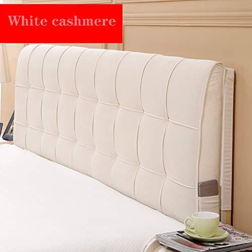 North cool No Bed Head Removable And Washable Bed Head Cushion Solid Wood Headboard Soft Cover Cover Pillow No Bed Bed Tatami Fabric Large Backrest (color : Ivory white, Size : 200 * 58 * 10cm)