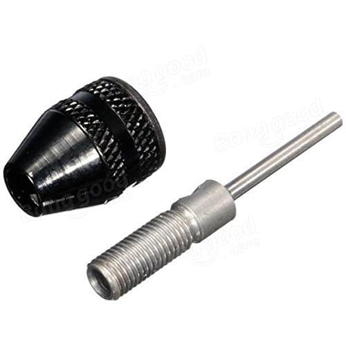 0.3-4mm Mini Keyless Drill Chuck Electric Grinder Adapter with 3mm Connecting Rod for Dremel