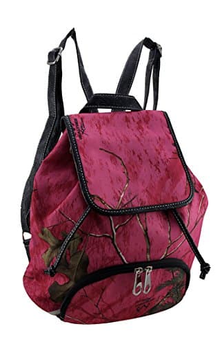 Realtree Vinyl Basic Multipurpose Backpacks Xtra Colors Camouflage Concealed Carry Backpack 12 X 13 X 6 Inches Fuschia