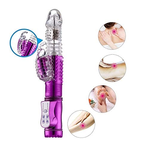 Thrusting Rotating Vibra-Tor Large Size Rabbit Toys with 12Speed for A-dult Women Pleasure Sport Stimulate Mas^Turba-ti0n VibraTe Purple